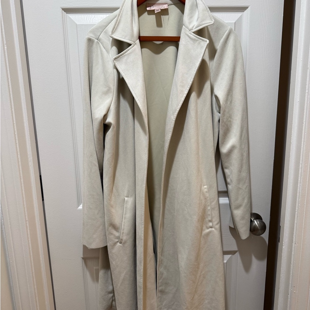 Philosophy Light Cream Trench Coat